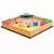 Kinder Home dečiji drveni peskarnik sa 4 sedišta – 90x90 cm, za dvorište i baštu ( WSB-900 )