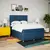 vidaXL vidaXL Box spring postelja z vzmetnico modra 140x200 cm blago, (21304405)