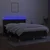 Vidaxl Box spring postelja z vzmetnico LED črna 140x190 cm blago
