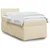 Vidaxl Box spring postelja z vzmetnico krem 80x200 cm blago