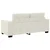 Vidaxl Dvosed kremne barve 180x77x82 cm žamet