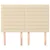 Vidaxl Vzglavje postelje kremne barve 144x5x118/128 cm blago
