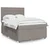 Vidaxl Box spring postelja z vzmetnico taupe 140x200 cm blago