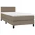 Vidaxl Box spring postelja z vzmetnico LED taupe 90x190 cm blago