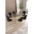 Lena - Anthracite, Gold, Black AnthraciteGoldBlack Dining Table & Chairs Set (7 Pieces)