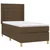Vidaxl Box spring postelja z vzmetnico temno rjav 90x190 cm blago