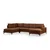Atelier del Sofa Ugaona garnitura 90x90x200cm Kamel