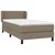 Vidaxl Box spring postelja z vzmetnico taupe 90x190 cm blago