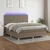 Vidaxl Box spring postelja z vzmetnico LED taupe 180x200 cm blago