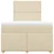 Vidaxl Box spring postelja z vzmetnico krem 120x190 cm blago