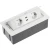 Pravokotna vtičnica 240x120 soft 2xschuko + 2xUSB - BELA