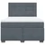Vidaxl Box spring posteljni z vzmetnico temno siv 140x190 cm žamet