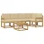 Set vanjskih sofa 6 pcs Bijela i bež Čvrsto drvo akacije