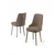 Hanah Home Set stolica Newa, 46x94x46 cm, 4 komada, Srebrno-smeđe boje