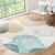 Modra/bež pralna okrogla preproga o 100 cm Puddle – Mila Home