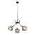 Luster na sajli ZULIA 3xE27/15W/230V crna/dimljena crna