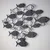 Wallity Zidna dekoracija Fish Swarm-APT392MS, 41x70 cm, 1.5 mm, Crna