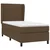 Vidaxl Box spring postelja z vzmetnico temno rjava 90x200 cm blago