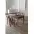HANAH HOME Rasklopivi trpezarijski sto i stolice (5 delova) Exve Baroque Cappuccino