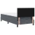 vidaXL Box Spring Postelja z Blazino Temno Siva 100x200 cm Žamet