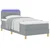 LED Box Spring Postelja Svetlo siva 100 x 200 cm blago