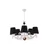 Opviq Luster Fiona Wood, 15x10x13cm, IP20, Crno-beli