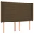 Vidaxl Box spring postelja z vzmetnico LED temno rjava 140x200cm blago
