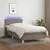 Vidaxl Box spring postelja z vzmetnico LED taupe 90x190 cm blago