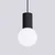 Sollux SL.1714 - Luster na sajli HALO 1xG9/8W/230V, prečnik 12 cm, crne boje