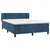 Vidaxl Box spring postelja z vzmetnico temno modra 140x200 cm žamet