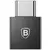BASEUS CATJQ-B01 adapter tip-C in USB-A (f), črn