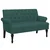 Klupa s naslonom tamnozelena 120 x 62 x 75,5 cm od tkanine