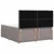 vidaXL Postelja boxspring z vzmetnico Taupe 140 x 200 cm Blago