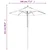 Vrtni suncobran s drvenim stupom terakota 196 x 231 cm