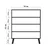 Hanah Home Komoda Multilux Daisy 95x111x36cm Belo-Tamnoplava