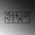 Wallity Zidna dekoracija Flowers-311, Crna