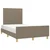 Vidaxl Posteljni okvir brez vzmetnice taupe 120x190 cm blago