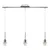 Brilagi - LED luster na sajli NUBILA 3xE27/60W/230V pompejska crvena
