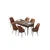 Hanah Home Set Trpezarijski sto i 6 stolica Zen, Terakota