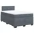 Vidaxl Box spring postelja z vzmetnico temno siva 120x200 cm žamet