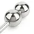 Mr. Steel Anal Hook Double Balls 40+40mm Silver