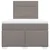Vidaxl Box spring postelja z vzmetnico taupe 120x190 cm blago