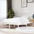 Vidaxl Posteljni okvir bel 150x200 cm trden les