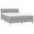 Vidaxl Box spring postelja z vzmetnico svetlo siva 140x200 cm blago