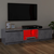 TV ormarić s LED svjetlima siva boja betona 120 x 30 x 36 cm