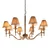 Endon 63629 - Luster na lancu STANFORD 8xE14/40W/230V mesing/bež