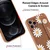 shumee IPHONE 13 PRO 6.1 ZADNJA OVITEK ROŽICE RJAVA