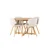 Venture Design Jedilna miza in stol komplet Yakidon Lilja miza 120x75 cm stol 50x80x48 cm rjava bež