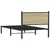 Vidaxl Kovinski posteljni okvir brez vzmetnice sonoma hrast 107x203 cm
