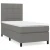Vidaxl Box spring postelja z vzmetnico temno siva 90x190 cm blago